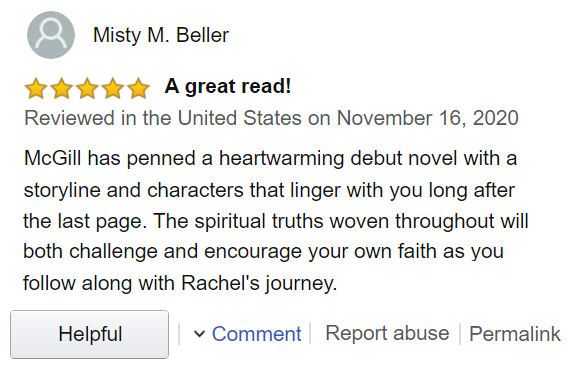 Book review by Misty M. Beller on Amazon